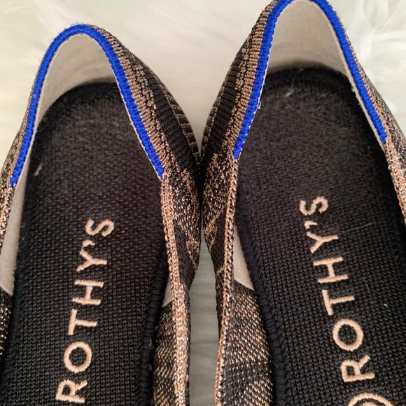 Rothy’s The Flat in Golden Shimmer sz 8.5 - Picture 4 of 10